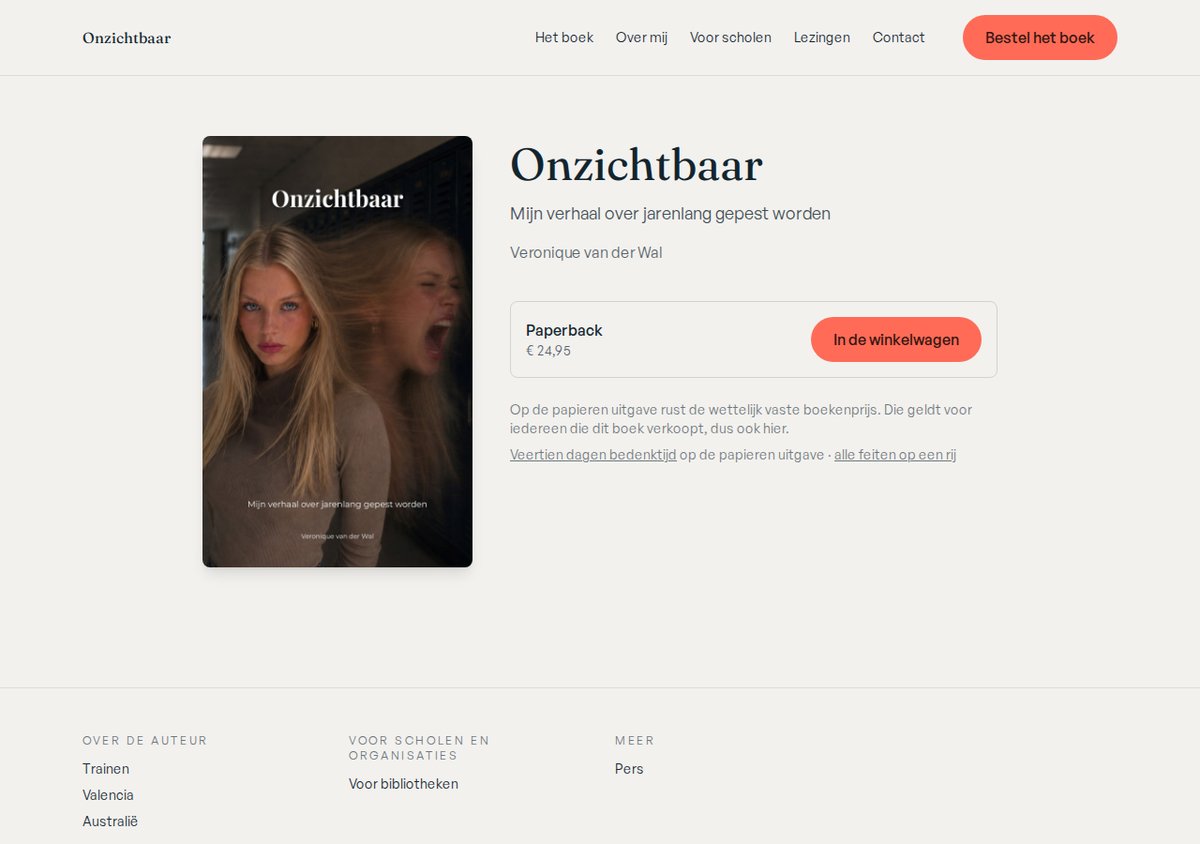 Schermafdruk van veroniquevanderwal.nl
